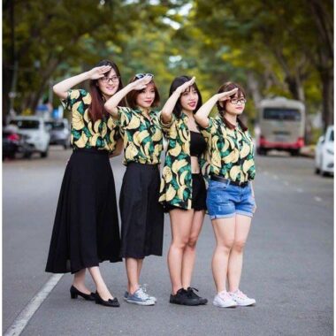 áo nhóm sơ mi chuối nữ