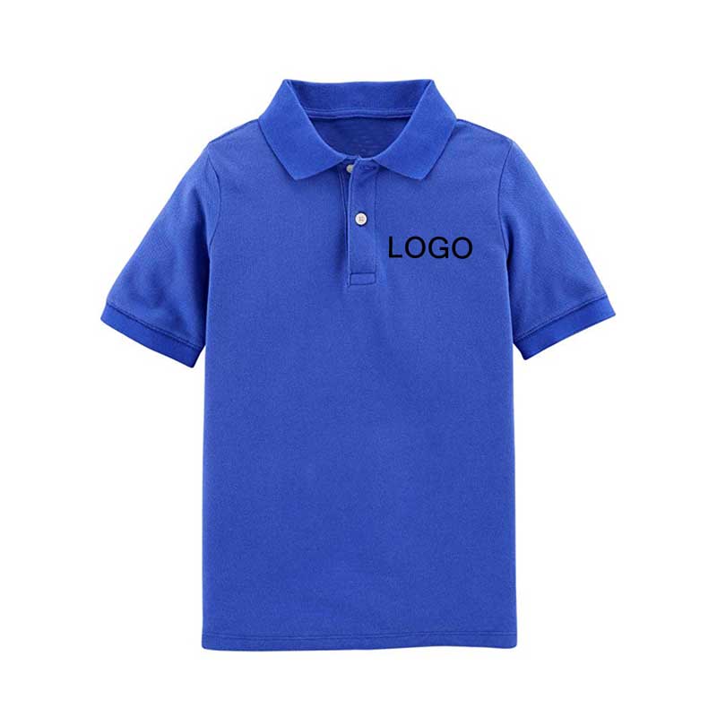 mẫu đồng phục mầm non in logo màu xanh