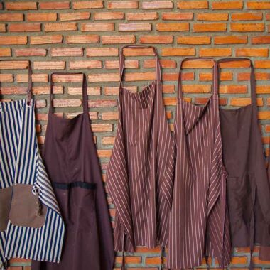 Mẫu tạp dề vải sọc