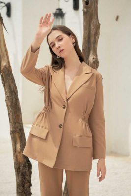 đồng phục công sở nữ màu tan