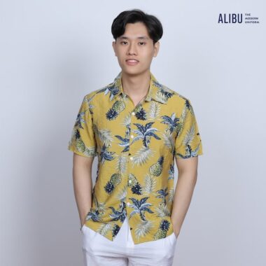 Đồng Phục Đi Biển Tập Thể Kiểu Sơ Mi Hoa Quả Mẫu 43 Alibu mặt trước