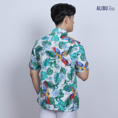 Bộ quần áo sơ mi họa tiết 416 Alibu mặt sau