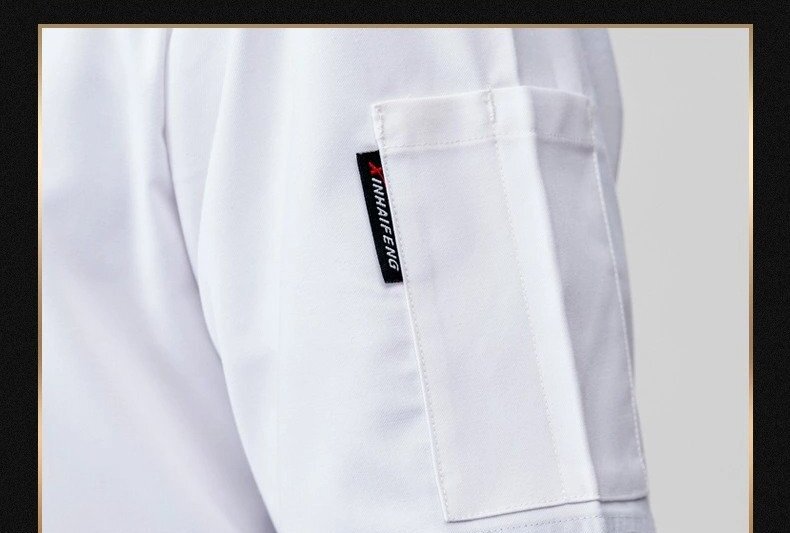 Áo đầu bếp nhà hàng trung quốc tay áo