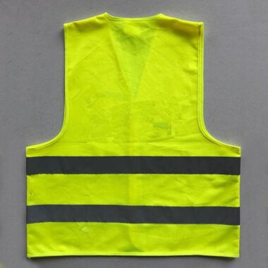 Áo gile công trường màu vàng mặt sau 1