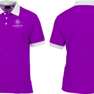 Áo thun đồng phục màu tím 2