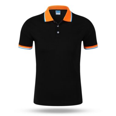 Đồng phục áo thun polo đen cam