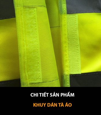 chi tiết khuy dán áo gile công trường