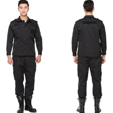 Đồng Phục Bảo Vệ Mùa Đông 3 đồng phục bảo vệ mùa đông màu đen mặt sau