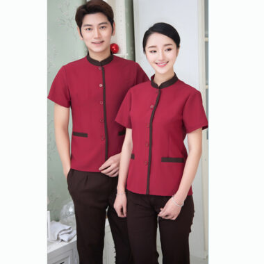 đồng phục lễ tân khách sạn 3 sao đỏ