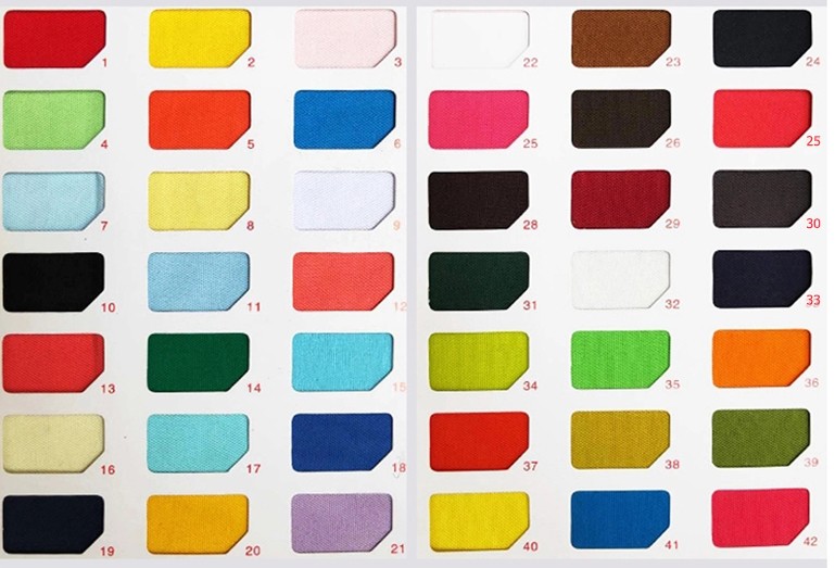 bảng màu vải đồng phục mầm non alibu