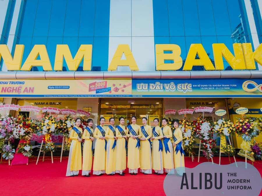 áo dài đồng phục Nam Á Bank