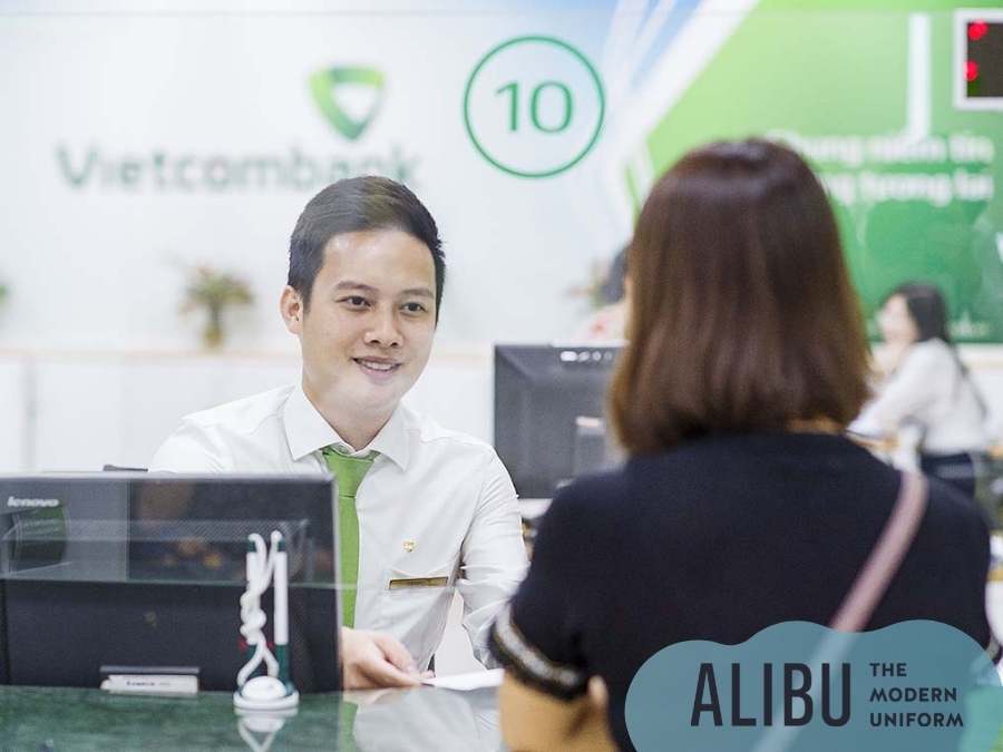 6 mẫu đồng phục ngân hàng Vietcombank cực ấn tượng và chuyên nghiệp 12 sơ mi đồng phục ngân hàng vietcombank