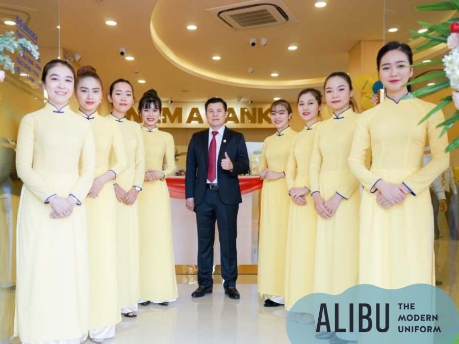 áo dài đồng phục Nam Á Bank