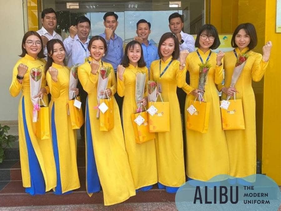 Áo dài đồng phục PVCombank