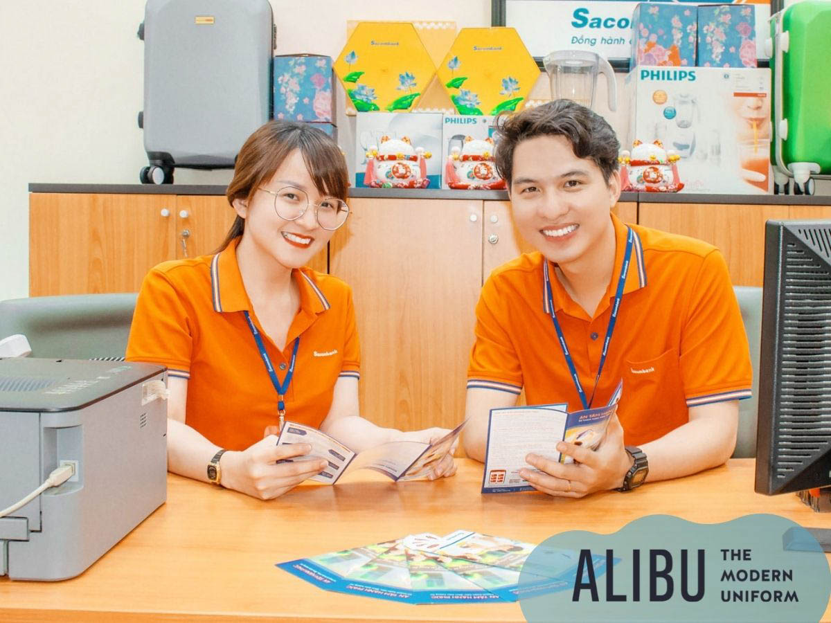 Áo thun Polo Sacombank màu cam