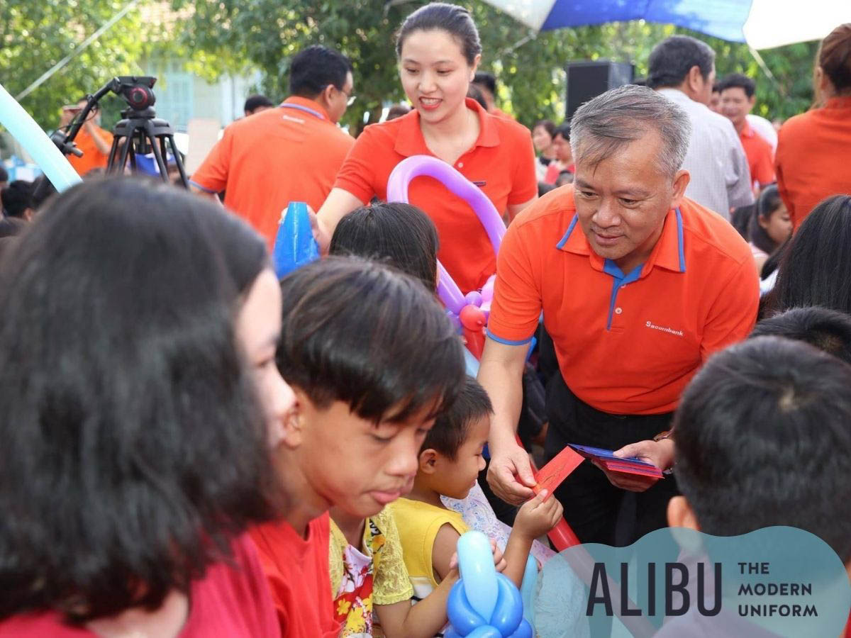 Áo thun polo ngân hàng Sacombank