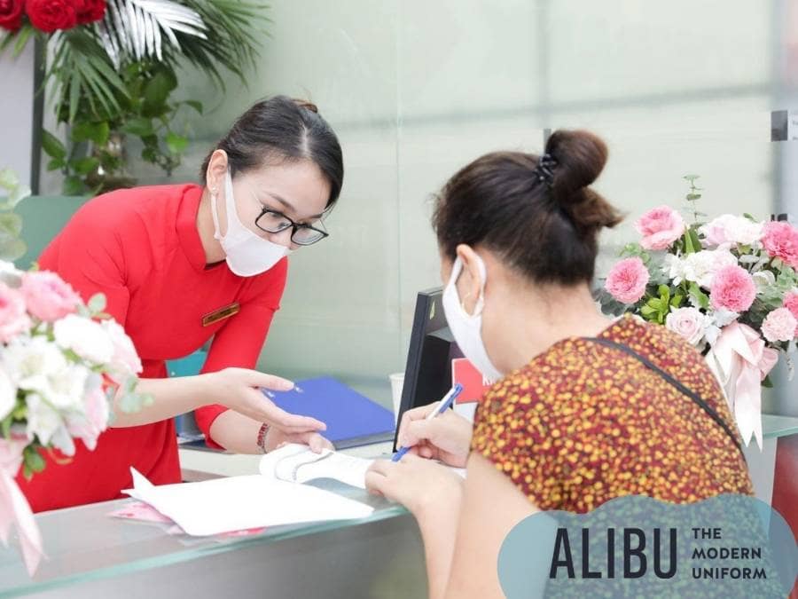 Áo dài đồng phục Techcombank