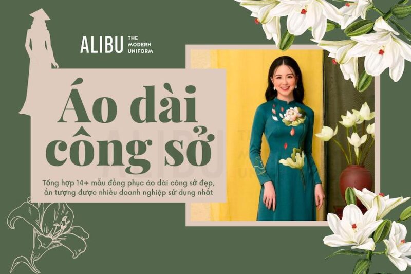 Áo dài đồng phục công sở đẹp Alibu
