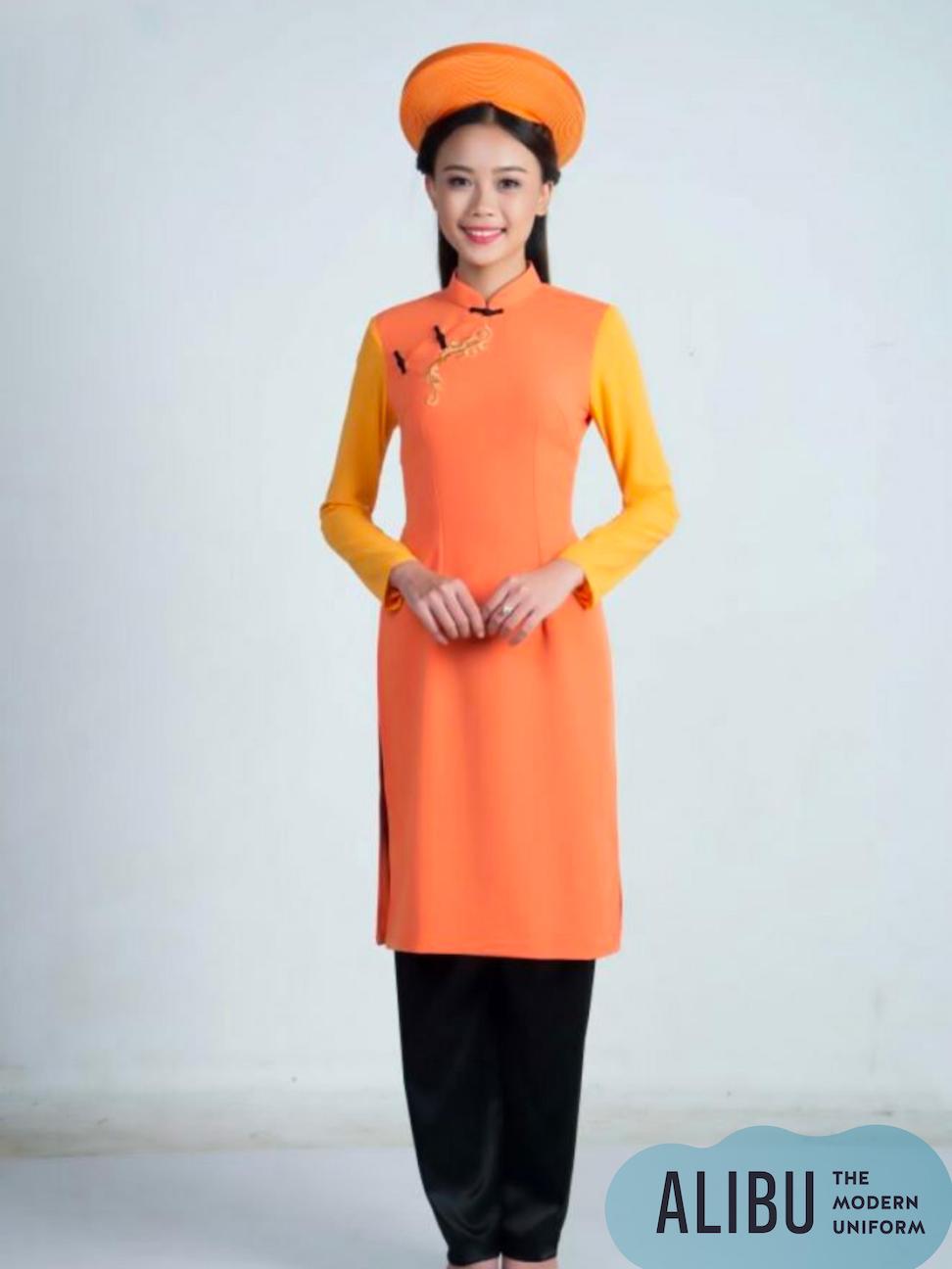 áo dài đồng phục nhà hàng khách sạn Alibu